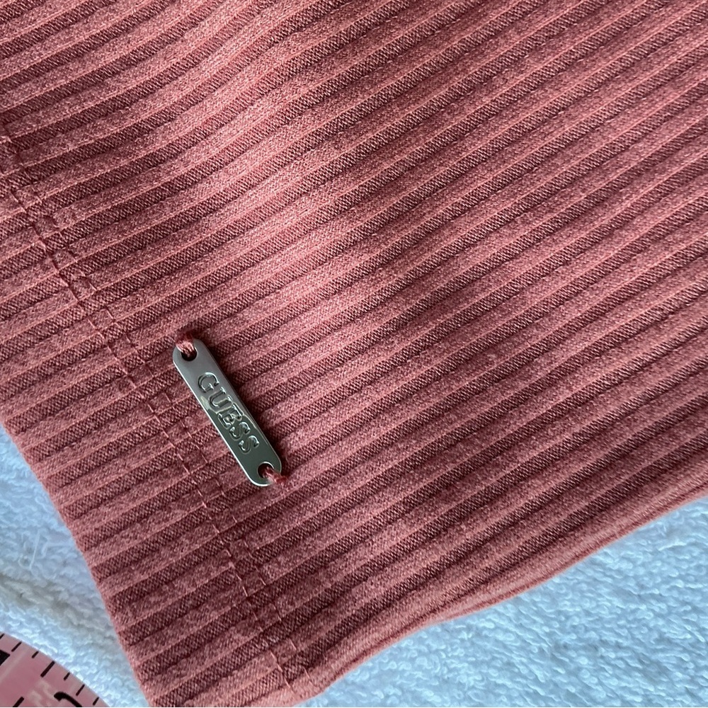 Guess Rust Button-Front Mini Dress - Picture 15 of 16